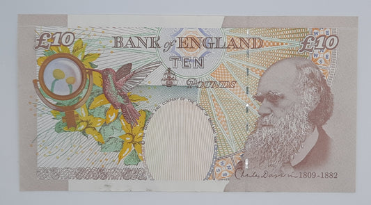 2011 Bank of ENGLAND, UK - £10 (Ten) British Pounds GBP Banknote Serial No. KK32 512092 P-389d