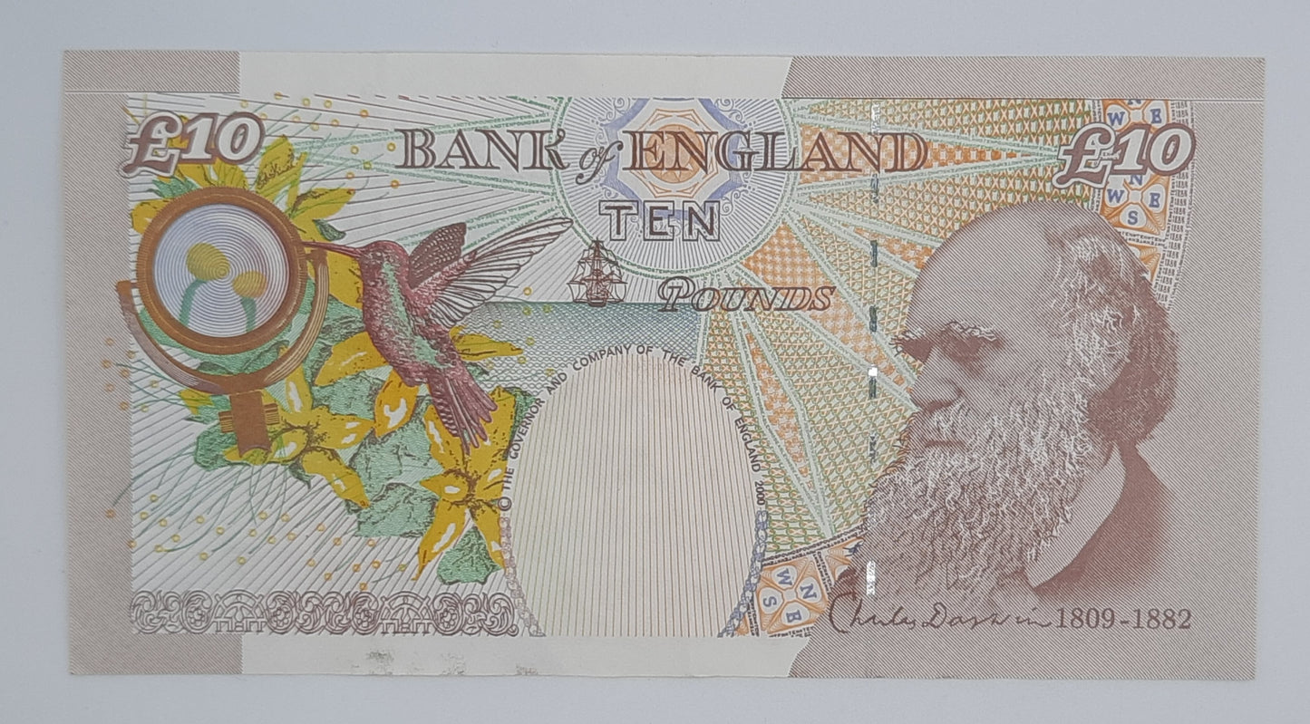 2011 Bank of ENGLAND, UK - £10 (Ten) British Pounds GBP Banknote Serial No. KK32 512092 P-389d