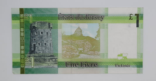 2010 States of Jersey, Channel Islands - 1 (One) Jersey Pound Banknote Serial No. HE 184364 P-32b