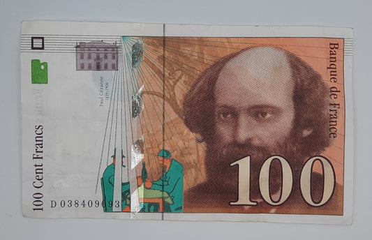 1997 Banque De France - 100 French Francs Banknote Serial No. C 038409693 P-158
