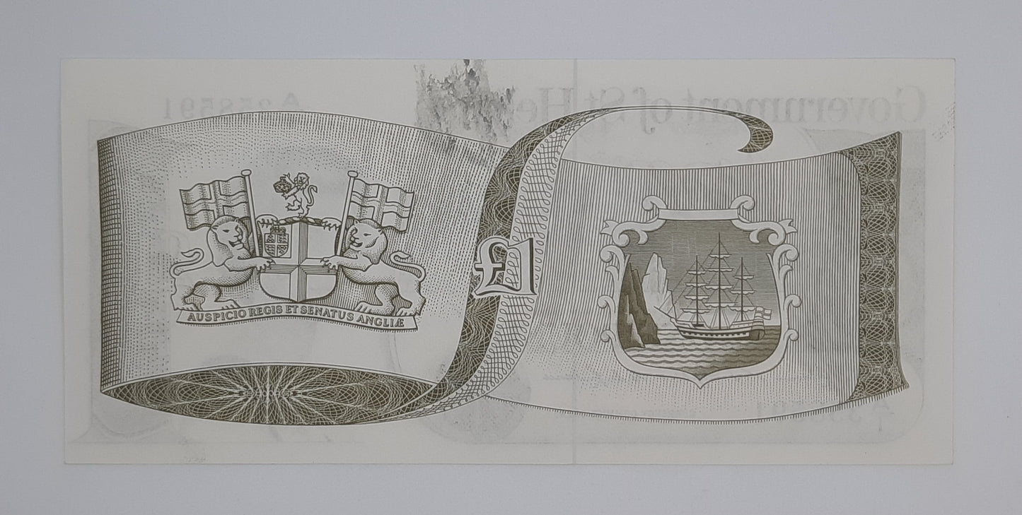 1979 Government of St. Helena - 1 (One) Pound SHP Banknote First Run Serial No. A1 358591 P-9