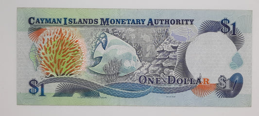 2001 Cayman Islands Monetary Authority - 1 (One) Dollar Banknote Serial No. C2 830275 P-26a