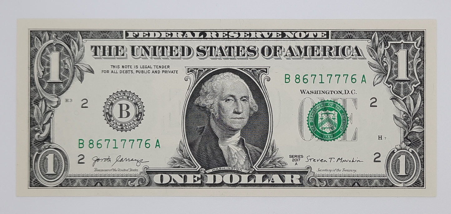 2017 United States of America - 1 (One) US Dollar Federal Reserve Banknote P-471