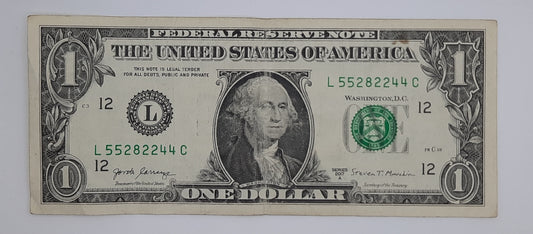 2017 United States of America - 1 (One) US Dollar Federal Reserve Banknote P-471 L 55282244 C