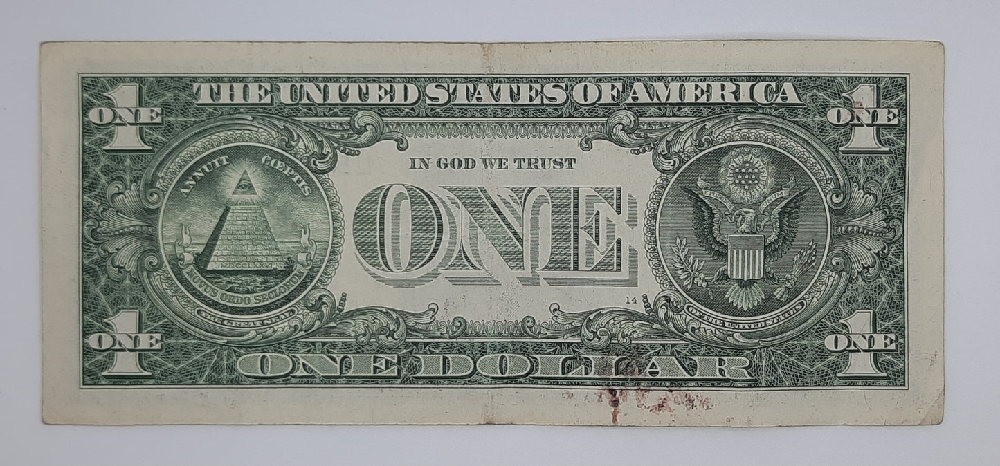 2017 United States of America - 1 (One) US Dollar Federal Reserve Banknote P-471 L 55282244 C