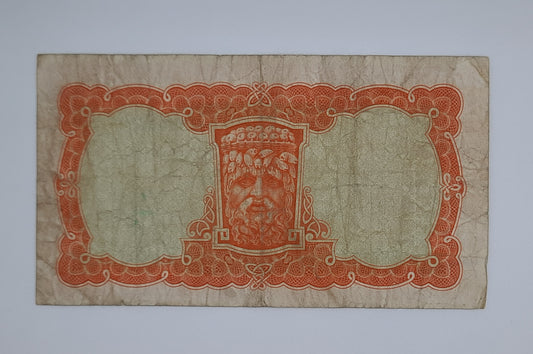 1964 Ireland, The Central Bank of Ireland - 10 Shillings Banknote Serial No. 47P 343394 P-63a