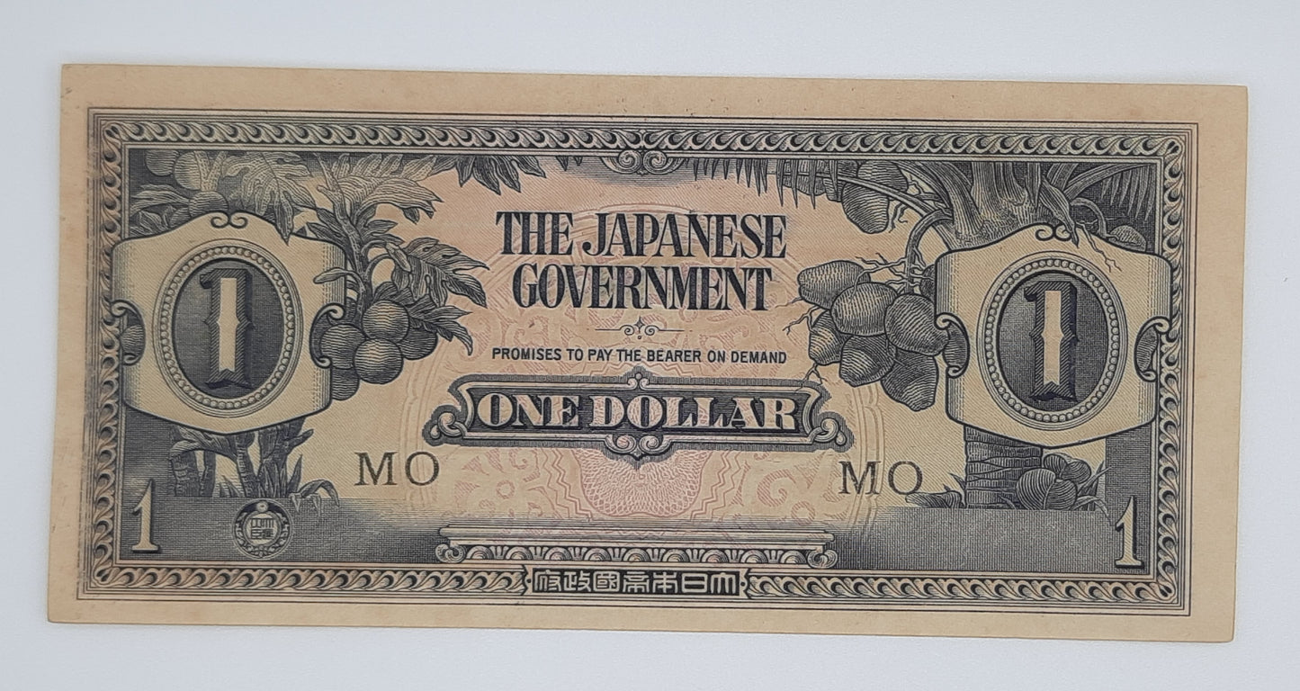 1942 Malaya, The Japanese Government - 1 Dollar Banknote P-M5c MO