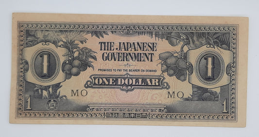1942 Malaya, The Japanese Government - 1 Dollar Banknote P-M5c MO
