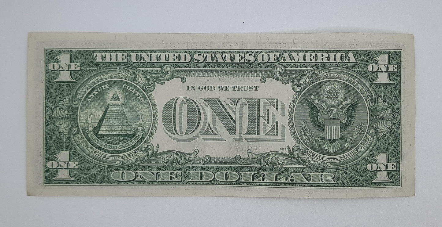 1963 United States of America - 1 (One) US Dollar Federal Reserve Banknote P-378 Serial No. C 33602642 A