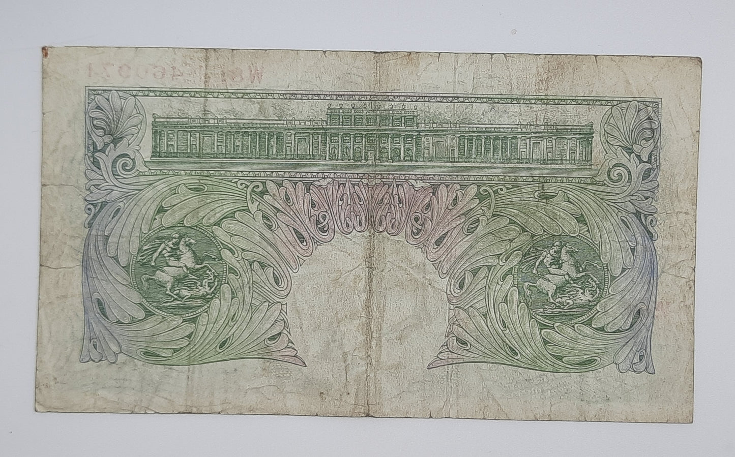 1955 Bank of ENGLAND, UK - £1 (One) British Pound Banknote Serial No. W81J 460971 B369b