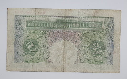 1955 Bank of ENGLAND, UK - £1 (One) British Pound Banknote Serial No. W81J 460971 B369b