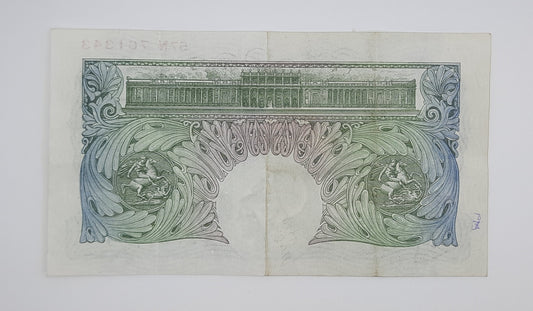 1934 Bank of ENGLAND, UK - £1 (One) British Pound Banknote Serial No. 57N 761343 B238