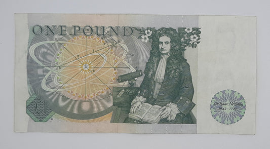 1981 Bank of ENGLAND, United Kingdom - £1 (One) British Pound Banknote Somerset Serial No. CS54 863545