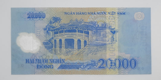 2016 Vietnam, Cong Hoa Xa Hoi Chu Nghia - 20000 Vietnamese Dong Banknote P-120G Serial No. SK 16170694